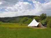 Bell tent with views to forested hills (added by manager 17 Nov 2023)