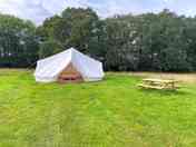 Outside of bring your own bedding bell tent. (added by manager 29 Aug 2023)