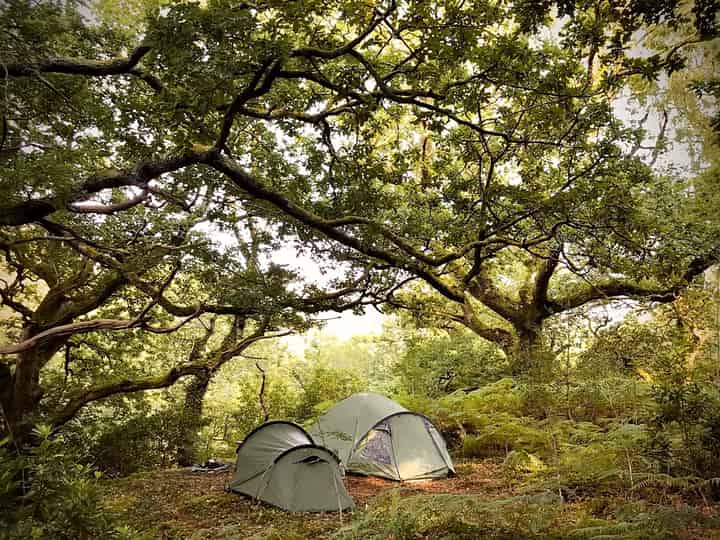 Camping in freier Natur
