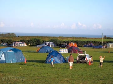 View across campsite with sea in distance (added by manager 15 apr 2013)