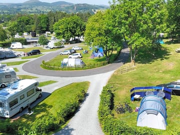 Touring pitches (left) & tent pitches (right)