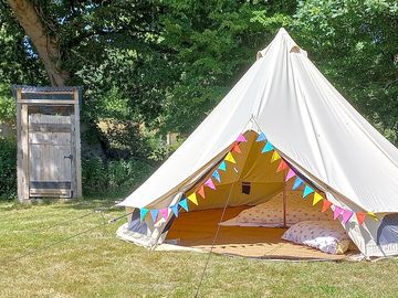 Owl bell tent with its own eco-loo