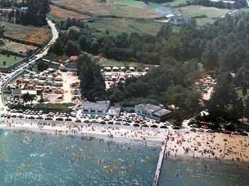 Aerial view of the site and Gandario beach