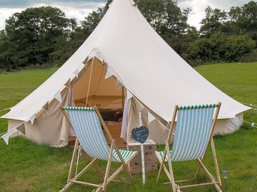 Fully-furnished tents with luxury memory foam mattress (no air beds - not even for the kids) (added by manager 01 Dec 2017)