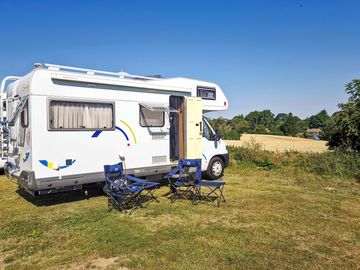Visitor image of the Hydi parked up facing across the fields