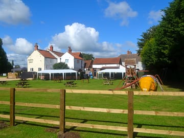 View of the pub from the site