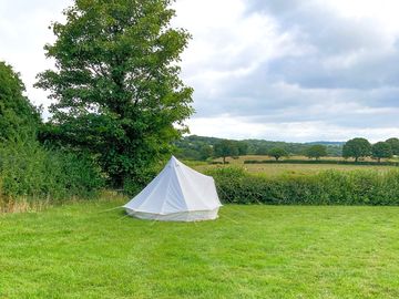 Unfurnished bell tent exterior