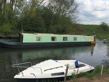 Barge crossing the canal (added by manager 12 May 2015)