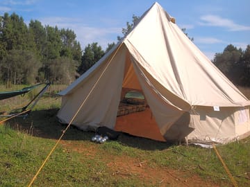 Outside the bell tent (added by manager 30 Jan 2016)