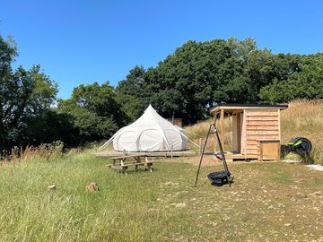The bell tent private space