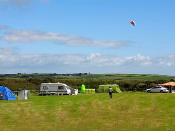 Kite flying on the campsite