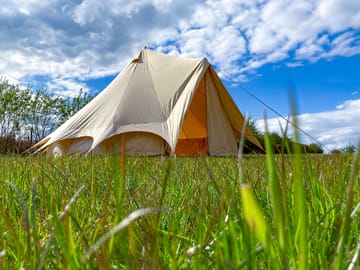 Bell tent on the field