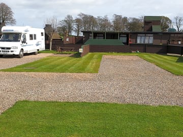 Longer pitches available for 8m motorhomes and caravans with full awnings