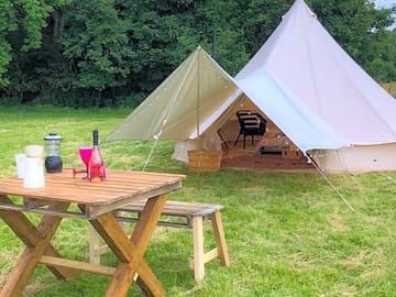 Bell tent and sitting