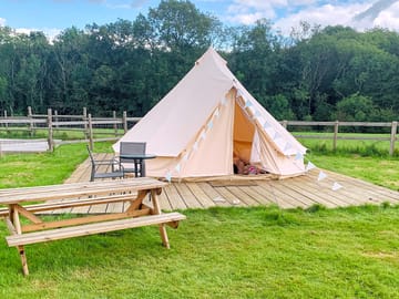 Visitor image of the bell tent