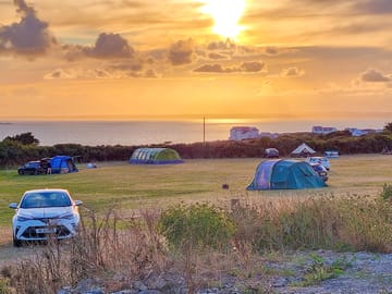 Visitor image of the camping field at sunset