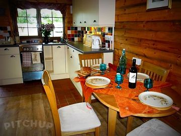 Kitchen diner in the wood cabin (added by manager 15 Jan 2014)
