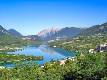 Panorama of the village and the lake
