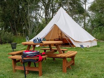 Lakeside Bell Tent - Large 6m Bell Tent, with own large outside playing area