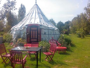 Moroccan tent with outdoor furtniture