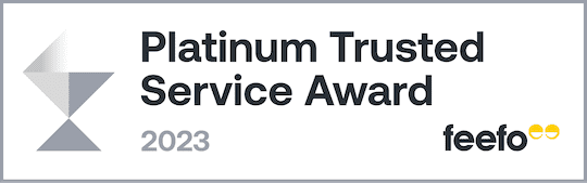 Platinum βραβείο υπηρεσίας Feefo 2024