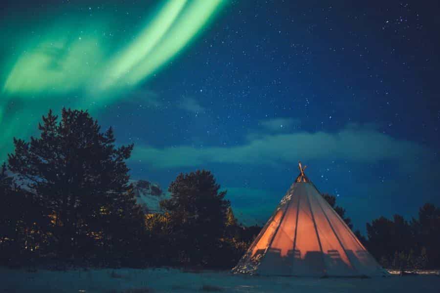 Camping with a view of the Northern Lights...