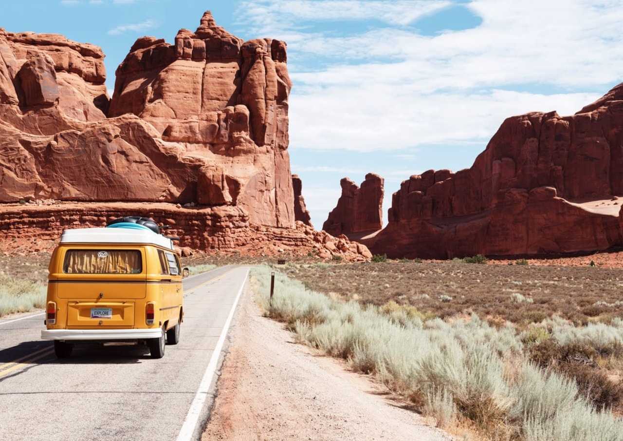 Whether you’re tent camping, glamping or touring, a road trip is a memorable way to travel (Dino Reichmuth / Unsplash)