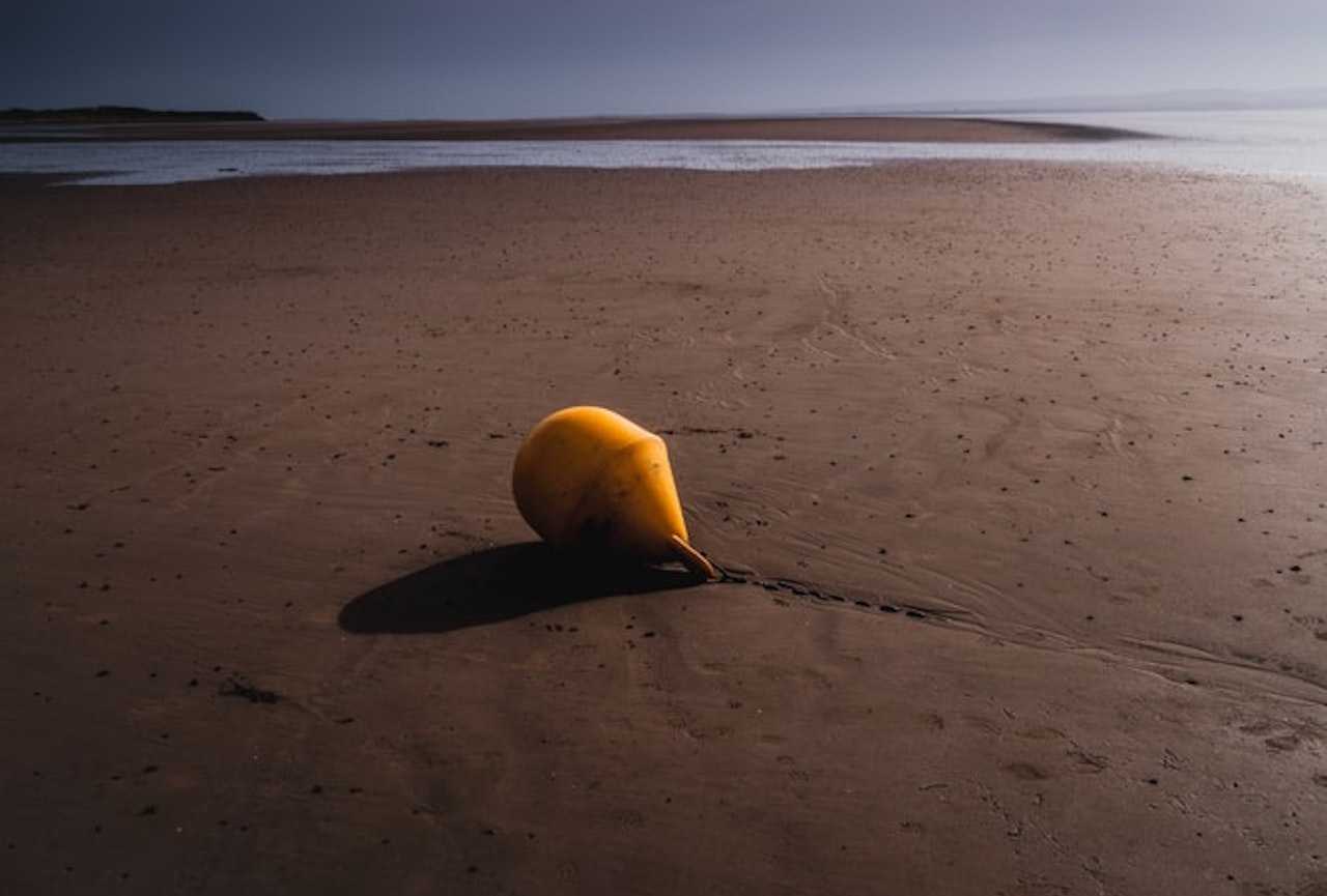 A buoy on Berrow Beach 